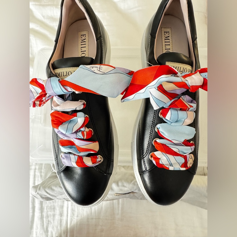 Emilio Pucci  leather sneakers